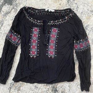 Cupcakes & Cashmere Black Blouse